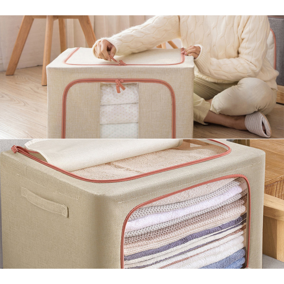 Joybos – boîte de rangement pliable en tissu, boîte de rangement de grande  capacité pour vêtements, couette, couverture, garde-robe, organisateur de